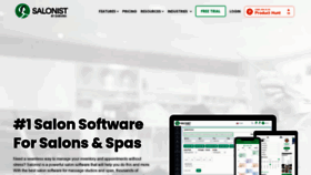 What Salonist.io website looked like in 2022 (2 years ago)