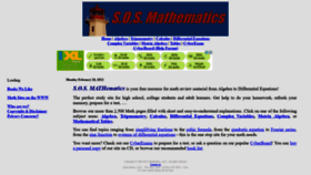What Sosmath.com website looked like in 2022 (2 years ago)