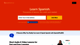 What Spanishpod101.com website looked like in 2022 (2 years ago)
