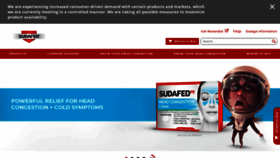 What Sudafed.com website looked like in 2022 (2 years ago)