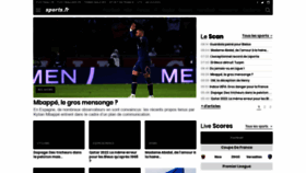 What Sports.fr website looked like in 2022 (2 years ago)