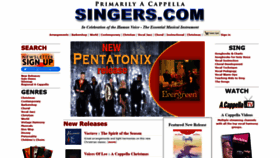 What Singers.com website looked like in 2022 (2 years ago)