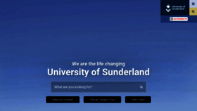 What Sunderland.ac.uk website looked like in 2022 (2 years ago)