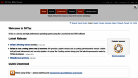 What Slitaz.org website looked like in 2022 (2 years ago)