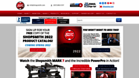 What Shopsmith.com website looked like in 2022 (2 years ago)