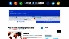 What Saberespractico.com website looked like in 2022 (2 years ago)