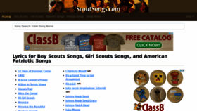 What Scoutsongs.com website looked like in 2022 (2 years ago)