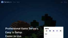 What Server.pro website looked like in 2022 (2 years ago)