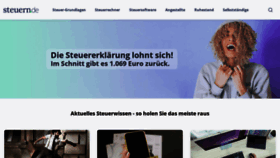 What Steuern.de website looked like in 2022 (2 years ago)