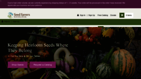What Seedsavers.org website looked like in 2022 (2 years ago)