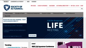 What Soa.org website looked like in 2022 (3 years ago)