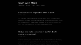 What Swiftwithmajid.com website looked like in 2022 (2 years ago)