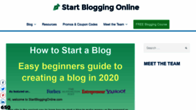 What Startbloggingonline.com website looked like in 2022 (2 years ago)