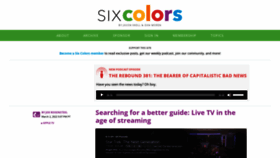 What Sixcolors.com website looked like in 2022 (2 years ago)