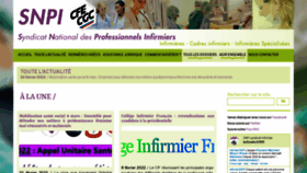 What Syndicat-infirmier.com website looked like in 2022 (3 years ago)