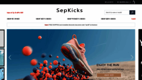 What Sepkicks.com website looked like in 2022 (2 years ago)