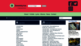 What Sweetslyrics.com website looked like in 2022 (2 years ago)