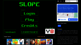 What Slopegame.io website looked like in 2022 (2 years ago)