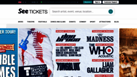 What Seetickets.com website looked like in 2022 (2 years ago)