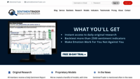 What Sentimentrader.com website looked like in 2022 (2 years ago)