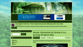 What Serenesforest.net website looked like in 2022 (4 years ago)