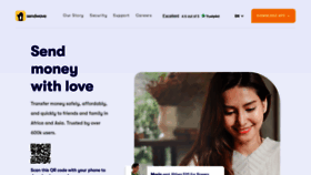 What Sendwave.com website looked like in 2022 (2 years ago)
