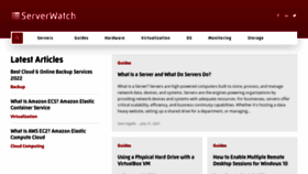 What Serverwatch.com website looked like in 2022 (2 years ago)