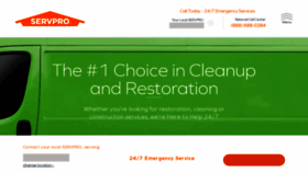 What Servpro.com website looked like in 2022 (2 years ago)