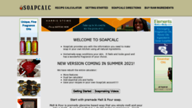What Soapcalc.net website looked like in 2022 (2 years ago)
