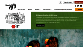 What Survivalinternational.org website looked like in 2022 (2 years ago)