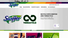 What Swiffer.com website looked like in 2022 (2 years ago)