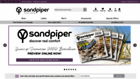 What Sandpipershoes.com website looked like in 2022 (2 years ago)