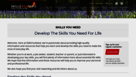What Skillsyouneed.com website looked like in 2022 (2 years ago)
