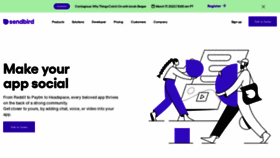 What Sendbird.com website looked like in 2022 (2 years ago)