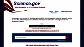 What Science.gov website looked like in 2022 (2 years ago)