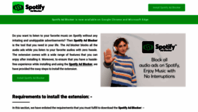 What Spotifyadblocker.live website looked like in 2022 (3 years ago)