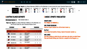 What Sportsforecaster.com website looked like in 2022 (2 years ago)