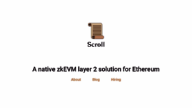 What Scroll.io website looked like in 2022 (3 years ago)