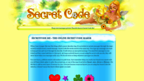 What Secretcode.me website looked like in 2022 (2 years ago)