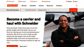 What Schneidercarriers.com website looked like in 2022 (2 years ago)