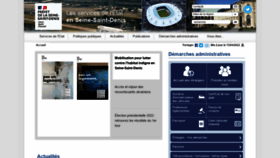 What Seine-saint-denis.gouv.fr website looked like in 2022 (2 years ago)