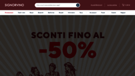 What Signorvino.com website looked like in 2022 (2 years ago)