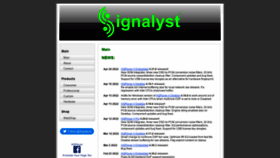 What Signalyst.com website looked like in 2022 (1 year ago)