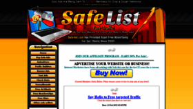 What Safe-list.com website looked like in 2022 (1 year ago)