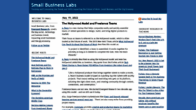 What Smallbizlabs.com website looked like in 2022 (1 year ago)