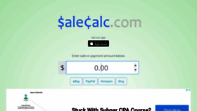 What Salecalc.com website looked like in 2022 (1 year ago)