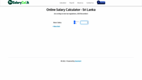What Salarycal.lk website looked like in 2022 (1 year ago)