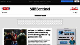 What Sunsentinal.com website looked like in 2022 (1 year ago)