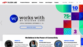 What Silabs.com website looked like in 2022 (1 year ago)