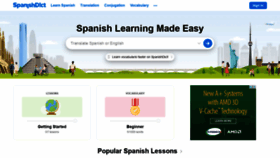 What Spanishdict.com website looked like in 2022 (1 year ago)